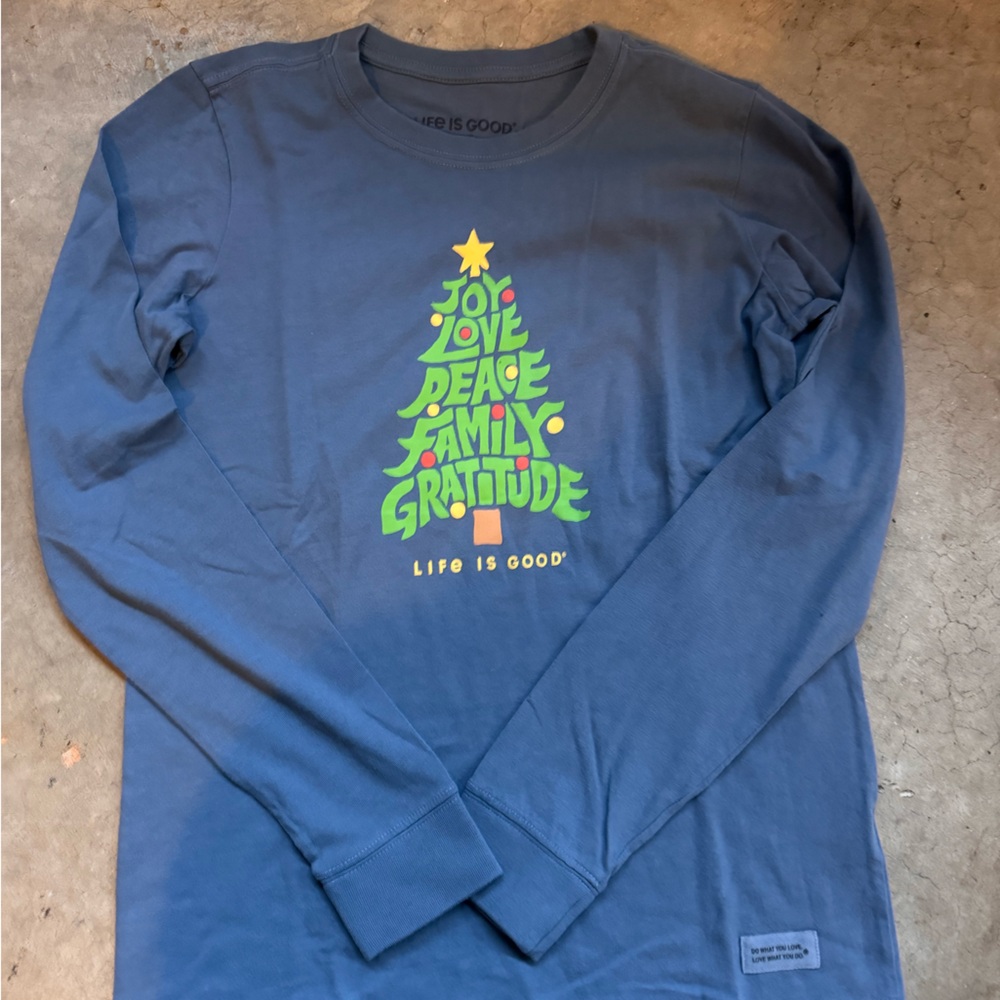 Life is Good Blue Women's Long Sleeve Shirt